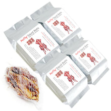 Load image into Gallery viewer, AirFly Real Dried Squid Bait in Mesh Net for Crab Snares & Traps, Easy & Powerful Crab Trap Attractant, Ready-to-Use, No Refrigeration (4 Packs)