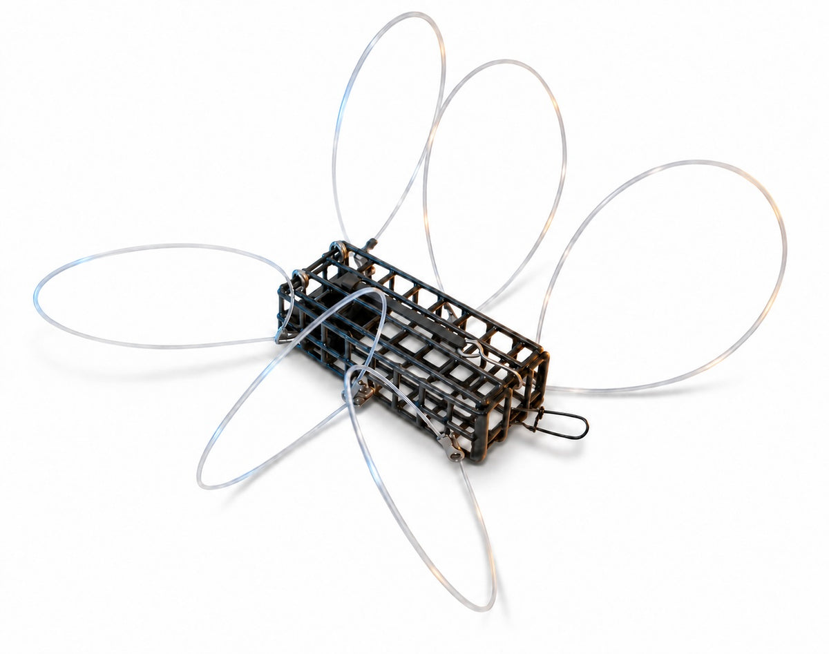 AirFly Pro Castable Crab Trap for Fishing Pole, 6-Loop Lead-Free Crab Loops with 3 oz Pyramid Sinker, 8 oz Total, Rust-Resistant Crabbing Gear for Dungeness, Rock & Blue Crab, Made in USA