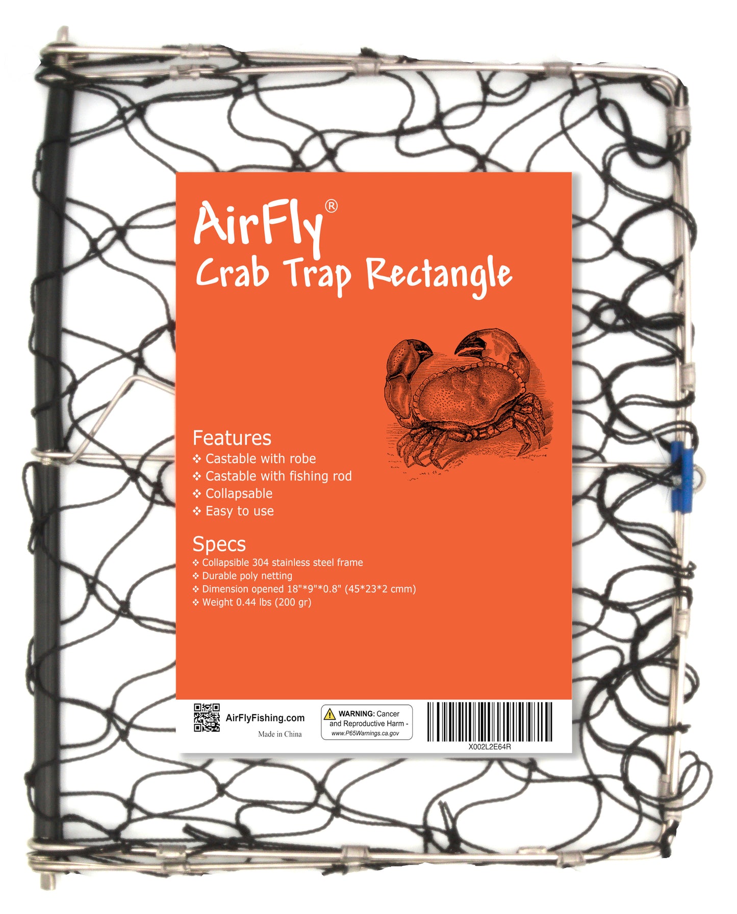 Bulk Sales /// AirFly® Crab Trap Foldable Castable - Rectangle