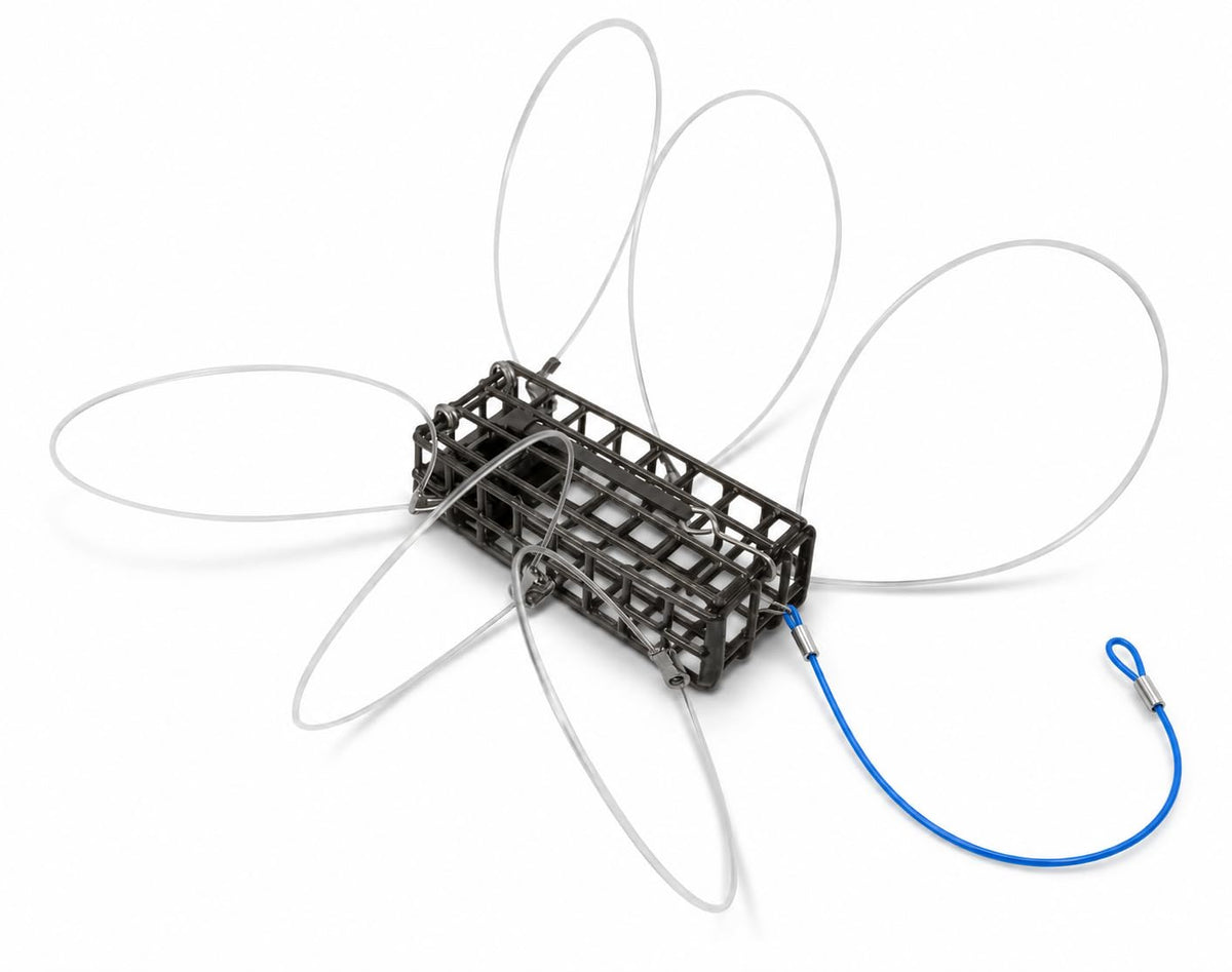 AirFly Castable Dungeness Crab Trap for Fishing Pole, 6 Loops