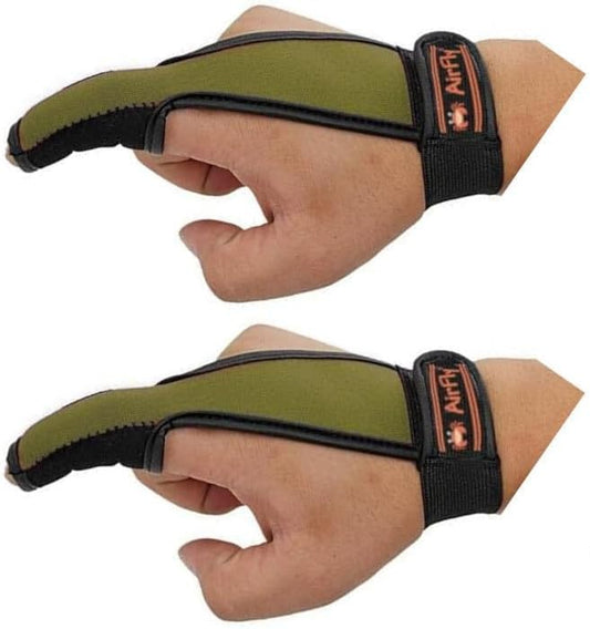 AirFly Surf Fishing Casting Glove Single Finger - Anti-Slip Finger Protector for Braided Line and Saltwater - Adjustable Wrist Strap, Ambidextrous Fit - Designed in USA