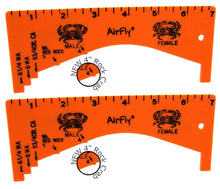 Load image into Gallery viewer, AirFly® Dungeness Crab Gauge - Measure for California, Washington &amp; Oregon (Concave-Black)
