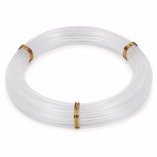 AirFly Stiff Hard Mono Leader Material, 100lb Test, 0.050 in, Clear Nylon Flat Coil