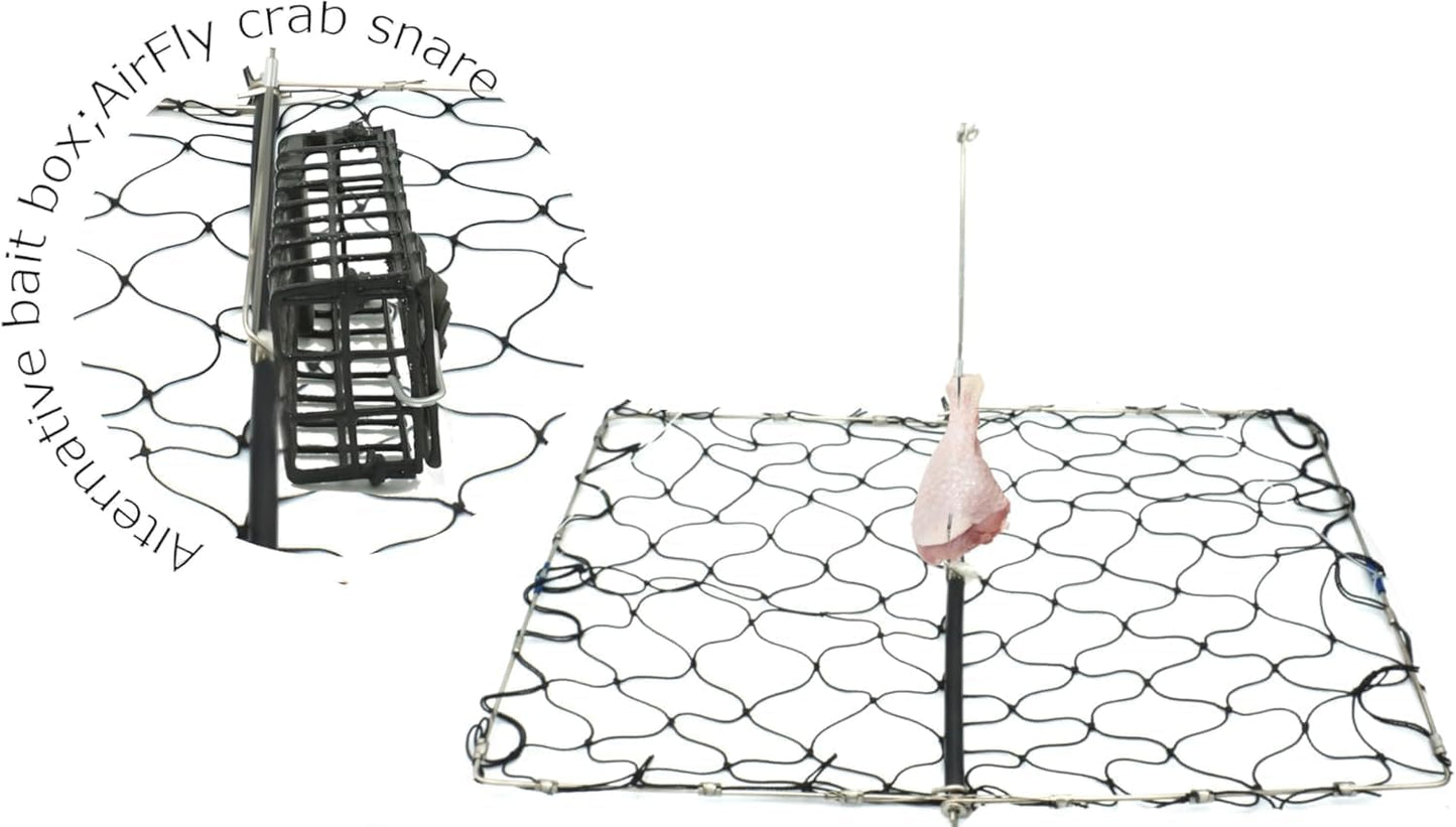 AirFly Bait Cage for Crab Traps, Nets, Rings, Snares - 4”x2”x1”, 5oz, Secure & Durable for Dungeness, Rock & Blue Crabs, 3 pieces