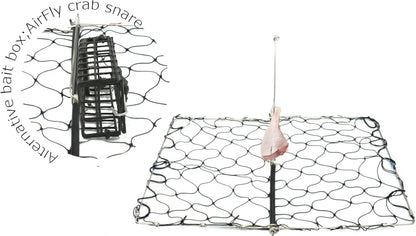 AirFly Bait Cage for Crab Traps, Nets, Rings, Snares - 4”x2”x1”, 5oz, Secure & Durable for Dungeness, Rock & Blue Crabs, 3 pieces