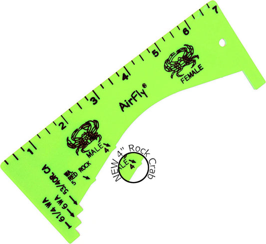 AirFly Dungeness Crab Gauge - Measure for California, Washington & Oregon - Green