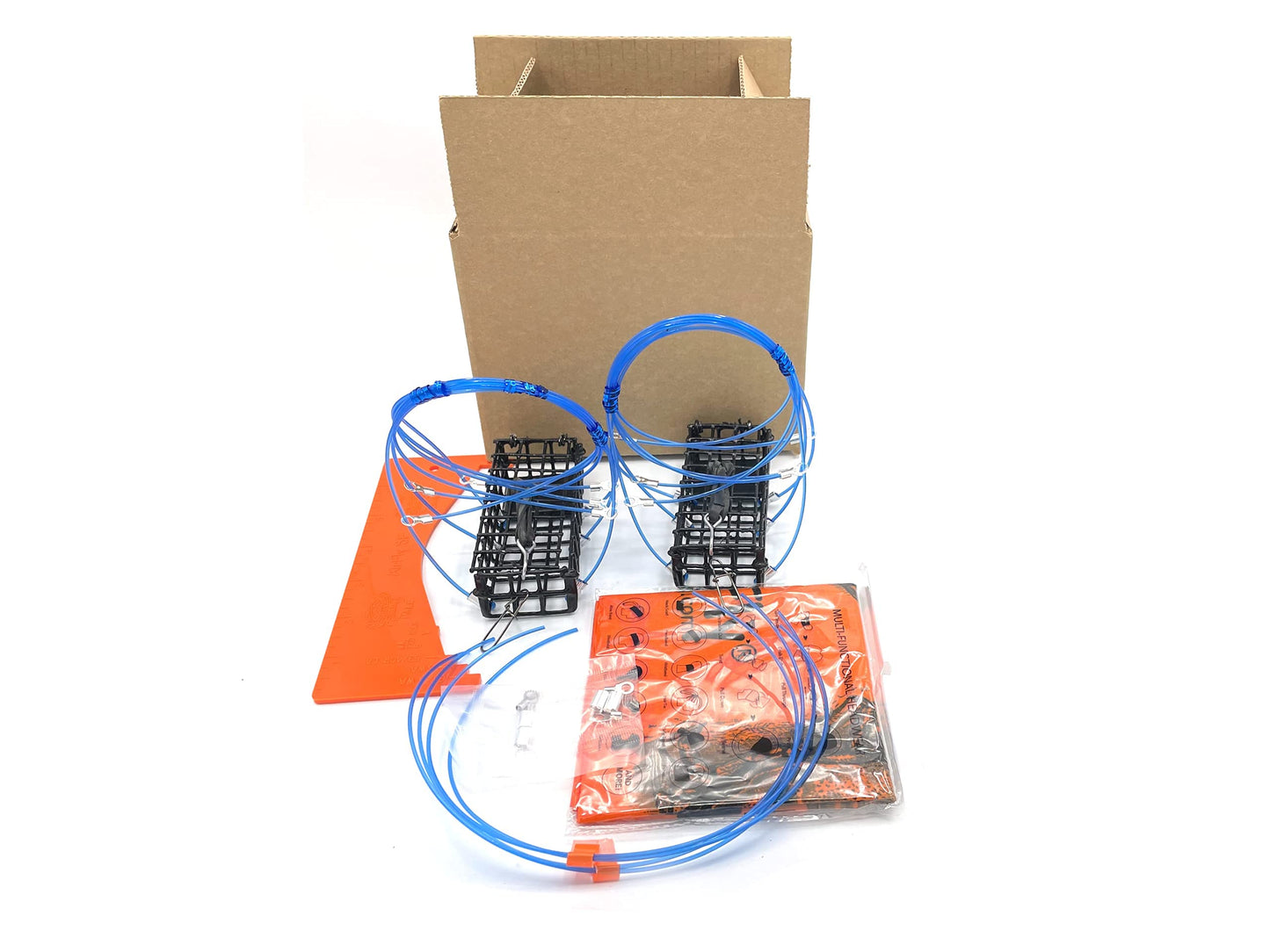 AirFly Castable Crab Trap for Pier, Jetty & Surf - 6-Loop Fishing Pole Crab Trap | Dungeness, Blue & Rock Crabs | Lead-Free | CA, OR, WA, MD & FL, Made in USA
