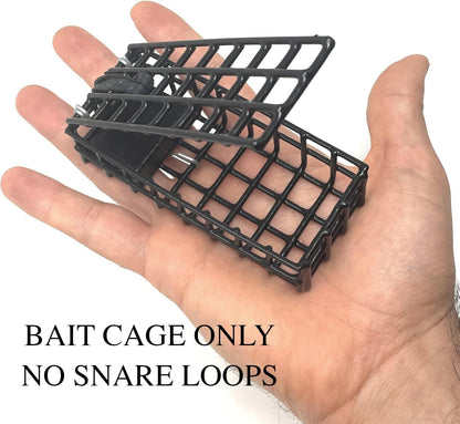 AirFly Bait Cage for Crab Traps, Nets, Rings, Snares - 4”x2”x1”, 5oz, Secure & Durable for Dungeness, Rock & Blue Crabs, 3 pieces