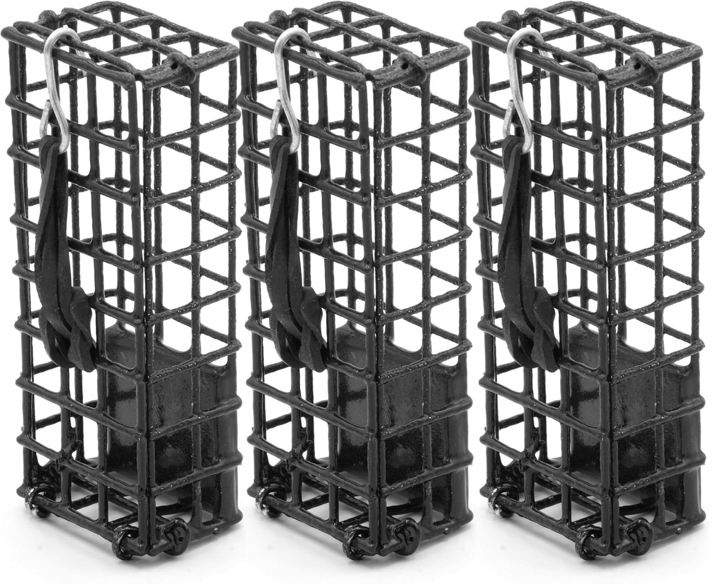 AirFly Bait Cage for Crab Traps, Nets, Rings, Snares - 4”x2”x1”, 5oz, Secure & Durable for Dungeness, Rock & Blue Crabs, 3 pieces
