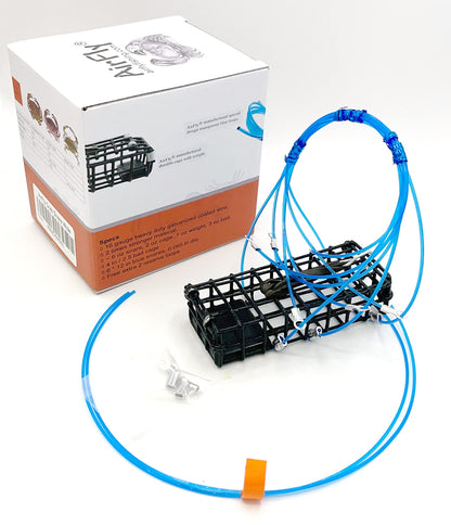 AirFly 6-Loop Crab Trap for Fishing Poles: Perfect for Catching Dungeness, Rock, and Blue Crabs, Made in The USA