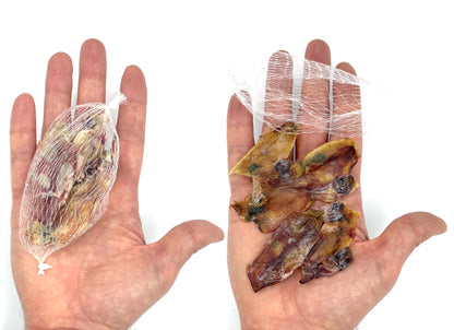 AirFly Real Dried Squid Bait in Mesh Net for Crab Snares & Traps, Easy & Powerful Crab Trap Attractant, Ready-to-Use, No Refrigeration (4 Packs)