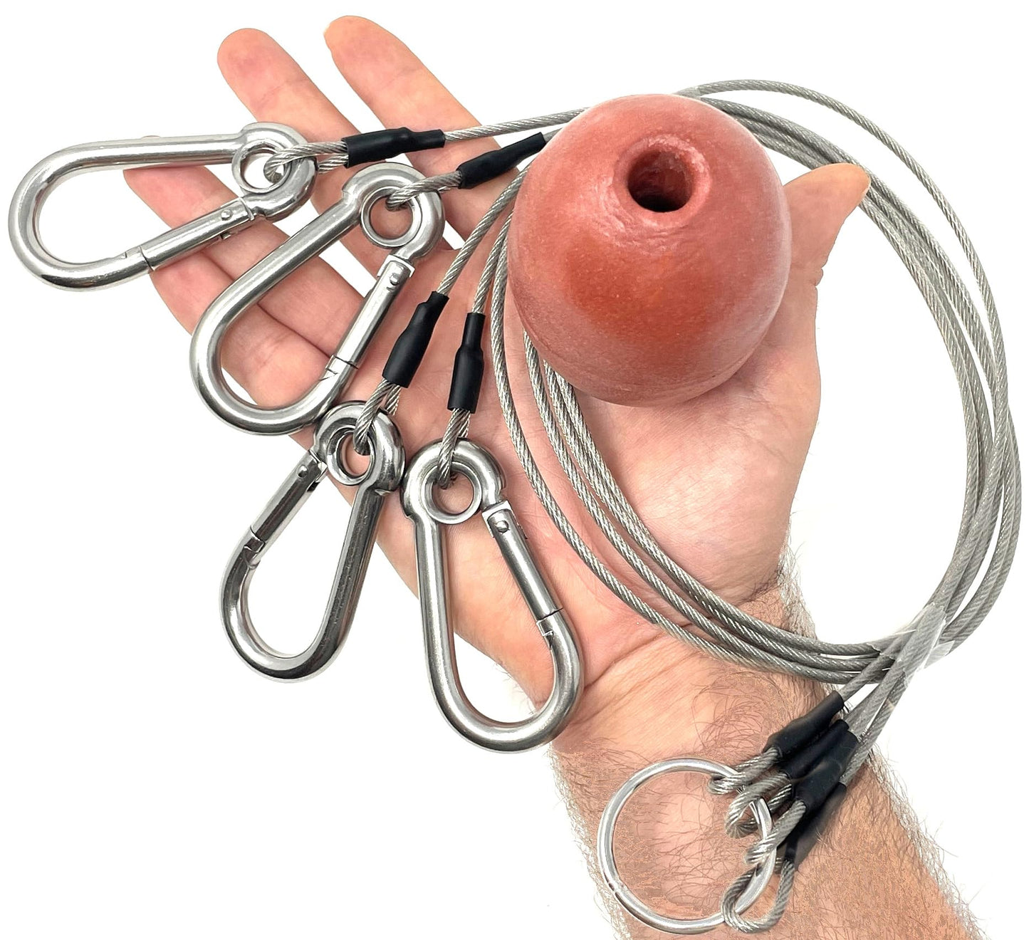 AirFly 4 Arm Harness for Crab Trap with 304 Stainless Steel Hooks and Buoy Float, Combo (Steel Wire)