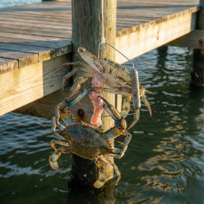 AirFly Crab Throw Line Kit, 3-Pack – 30 ft Heavy-Duty Cotton Hand Lines with Lead Sinkers – Perfect for Saltwater, Pier & Dock Blue Crabbing – Designed in USA