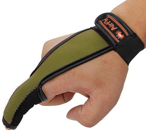 AirFly Surf Casting Glove, Single Finger Protector, Anti-Slip, 1 Pack - Open Tip, Adjustable Strap, Fits Either Hand
