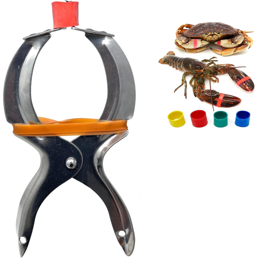 AirFly Lobster and Crab Claw Bander Tool, Banding Pliers for 1 x 0.5 in Claw Bands - Band Claws Fast Without Pinched Fin