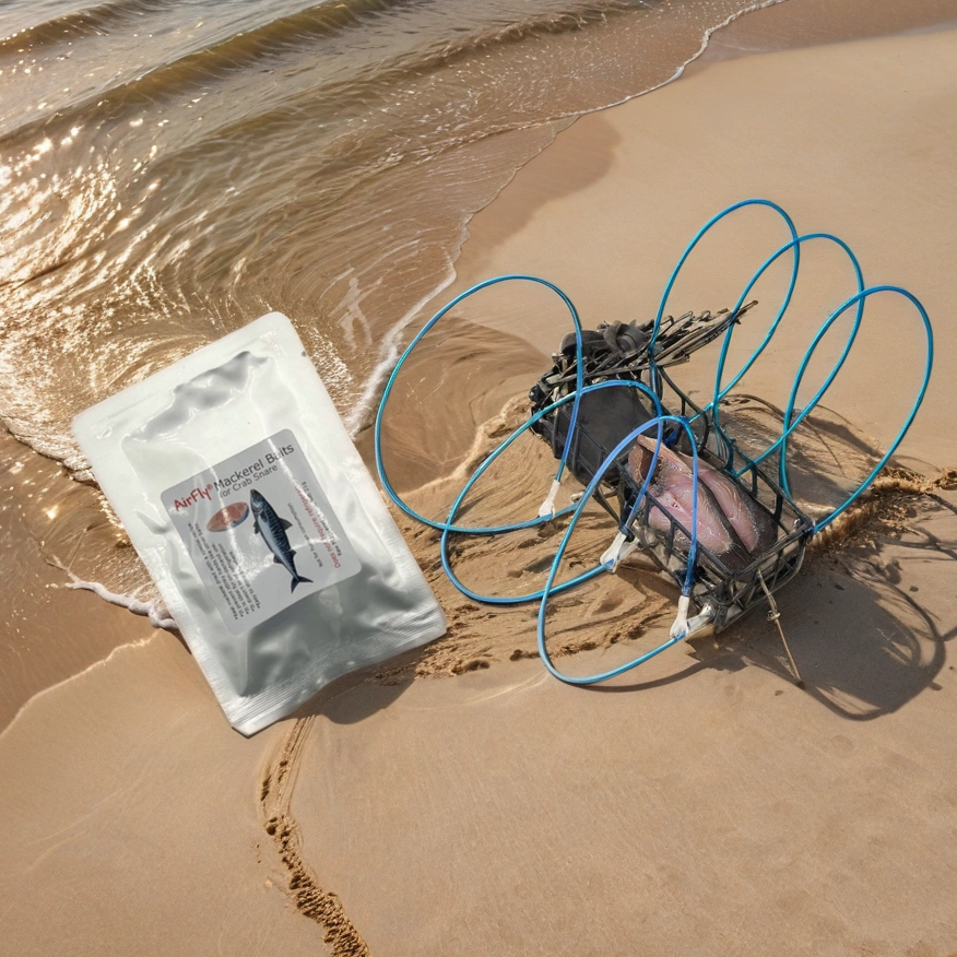 AirFly Dried Mackerel Baits for Crab Snare, Crab Trap, Real Mackerel Ready to Use as Crab Bait, No Refrigeration, 4 Packs