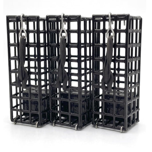 AirFly 3 Pack Weighted Crab Bait Cage, 4x2x1 in, Lead-Free 5 oz - For Throw Lines, Loop Traps, Crab Pots, Hoop Nets & Ri