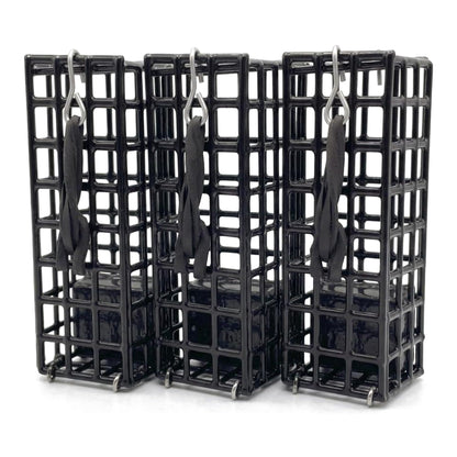 AirFly 3 Pack Weighted Crab Bait Cage, 4x2x1 in, Lead-Free 5 oz - For Throw Lines, Loop Traps, Crab Pots, Hoop Nets & Ri