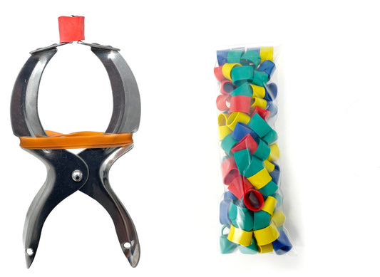 AirFly Crab, Lobster Claw Rubber Bands, Protect Lobsters & Crabs, Cook Safe FDA-Compliant Silicone, Made in USA, 100 pcs - Binder&Assorted Colors