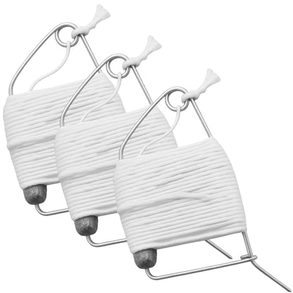 AirFly 3 Pack Blue Crab Throw Line, 30 ft Hand Line with Sinker & Bait-Lock Pin - Chicken Necking from Pier, Dock or Bri