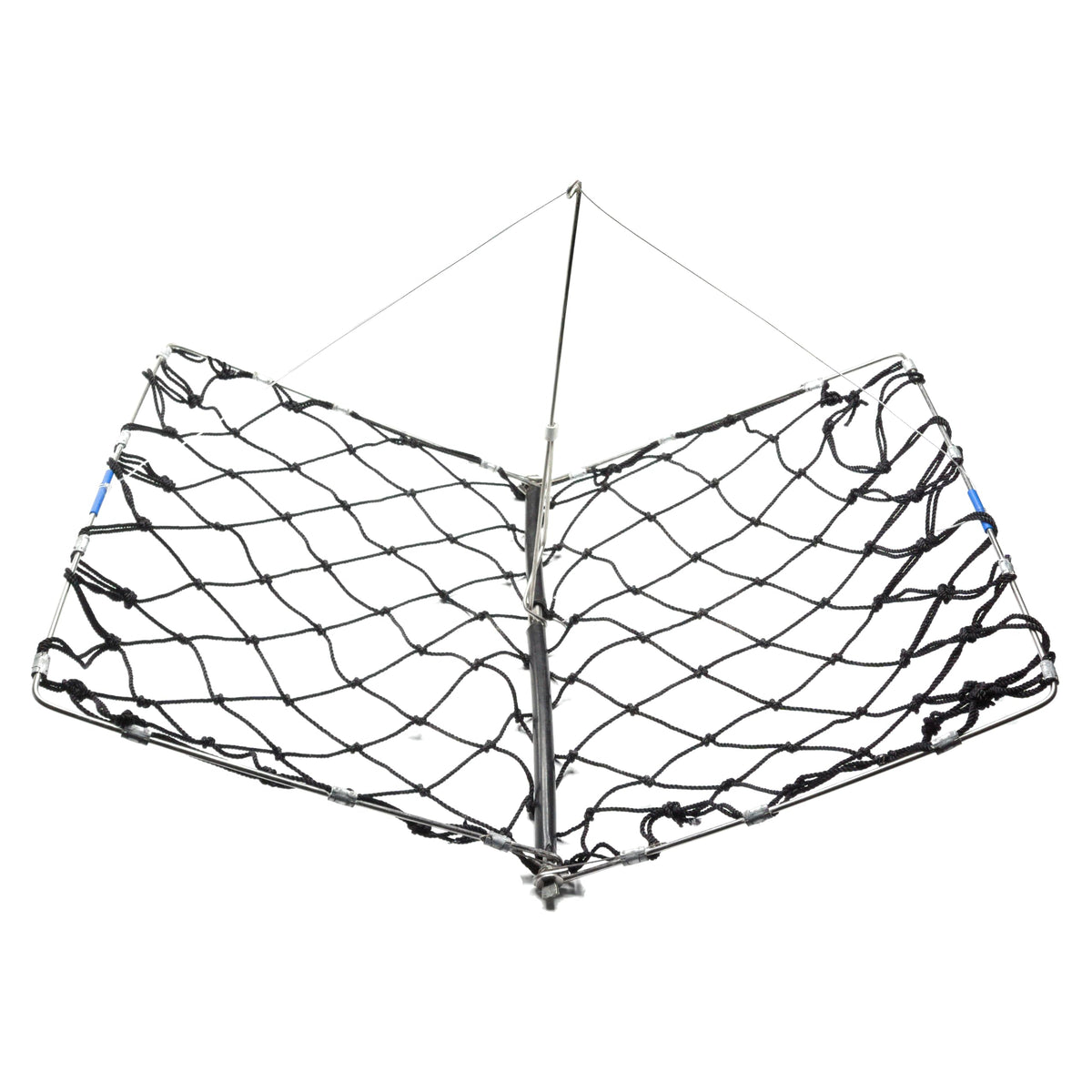 AirFly Castable Folding Crab Trap for Fishing Rod, Dungeness and Blue Crab - 1 Folding Trap, Stainless Steel Frame, Buil