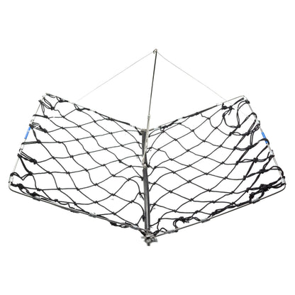 AirFly Castable Folding Crab Trap for Fishing Rod, Dungeness and Blue Crab - 1 Folding Trap, Stainless Steel Frame, Buil