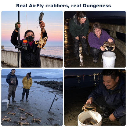 AirFly Crab Snare Kit for Fishing Rod - 2, 3 or 4 Castable 6-Loop Crab Traps with Gauge, Casting Glove & Spare Loops