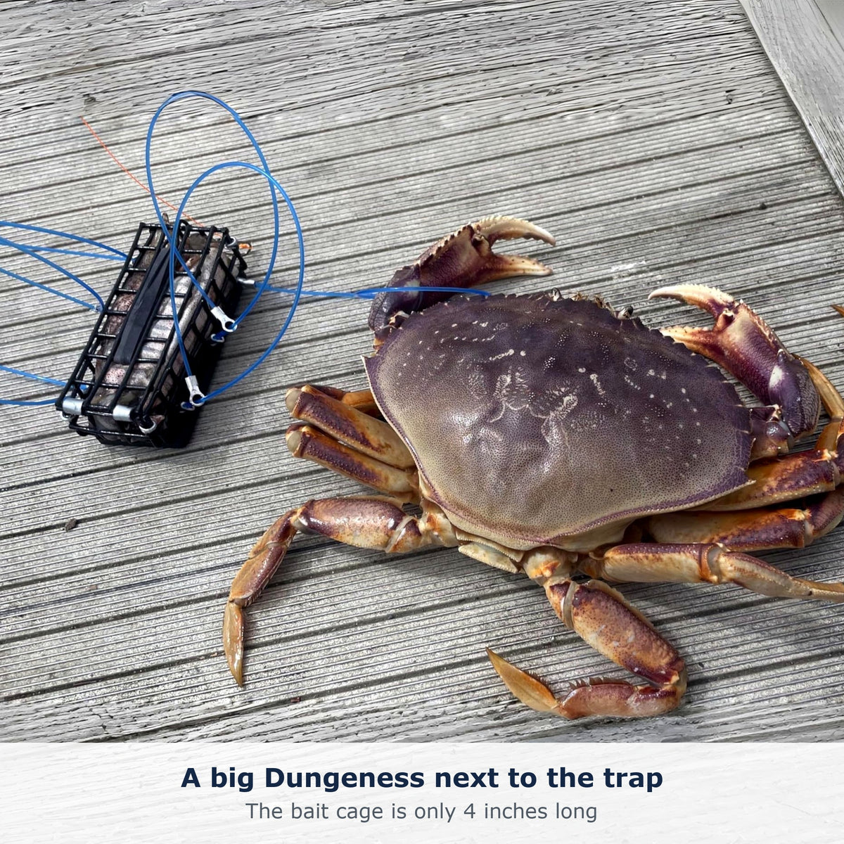 AirFly Heavy Surf Crab Snare 3-Pack - 6-Loop Weighted Castable Crab Traps with Spare Loops, Dungeness & Blue Crab