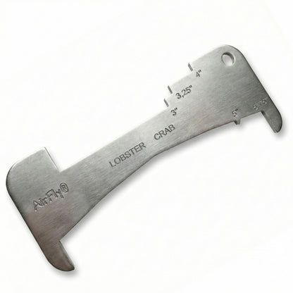 Bulk Sales /// AirFly Aluminum Crab & Lobster Gauge – All-in-One Measuring Tool for Dungeness, Blue, Rock Crab & Lobster (3” to 5-3/4”) – Rust-Resistant Ruler for CA, East Coast, Gulf & Canada – Designed in USA