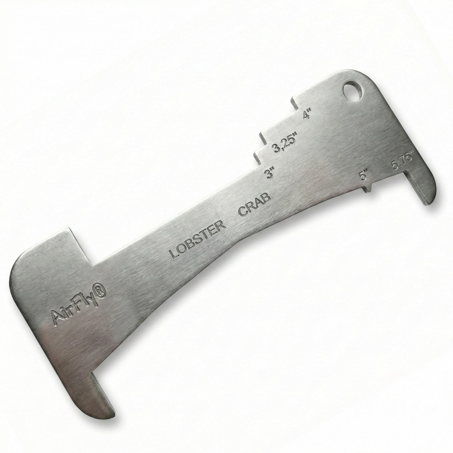 AirFly Aluminum Crab & Lobster Gauge – All-in-One Measuring Tool for Dungeness, Blue, Rock Crab & Lobster (3” to 5-3/4”) – Rust-Resistant Ruler for CA, East Coast, Gulf & Canada – Designed in USA