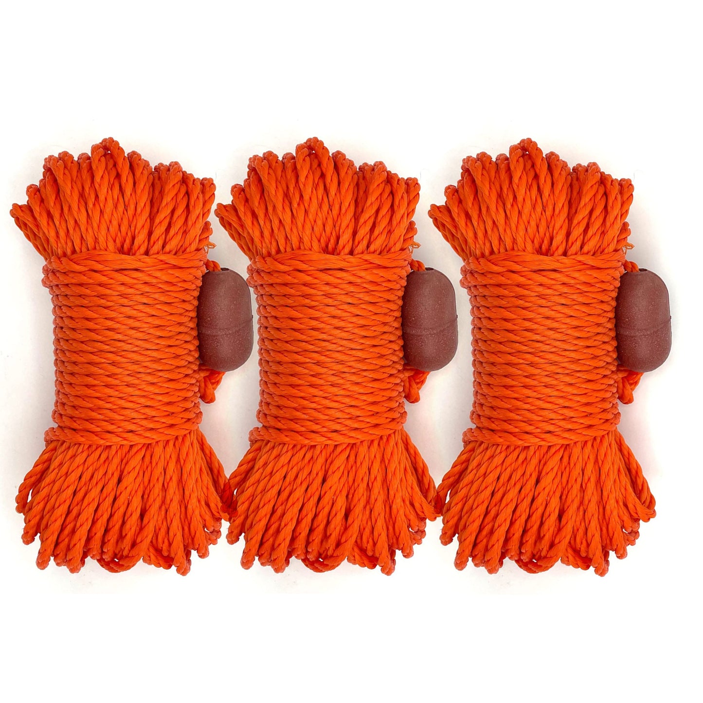 AirFly Poly Line Rope and Float for Crab Trap, Lobster Trap, Prawn Trap, 100 Feet, 1/4 Inch, Orange, 3 pieces