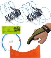Load image into Gallery viewer, AirFly® Crab Trap Snares - Standard (2 Pack Snare + 6 Replacement loops + Gauge + Glove)

