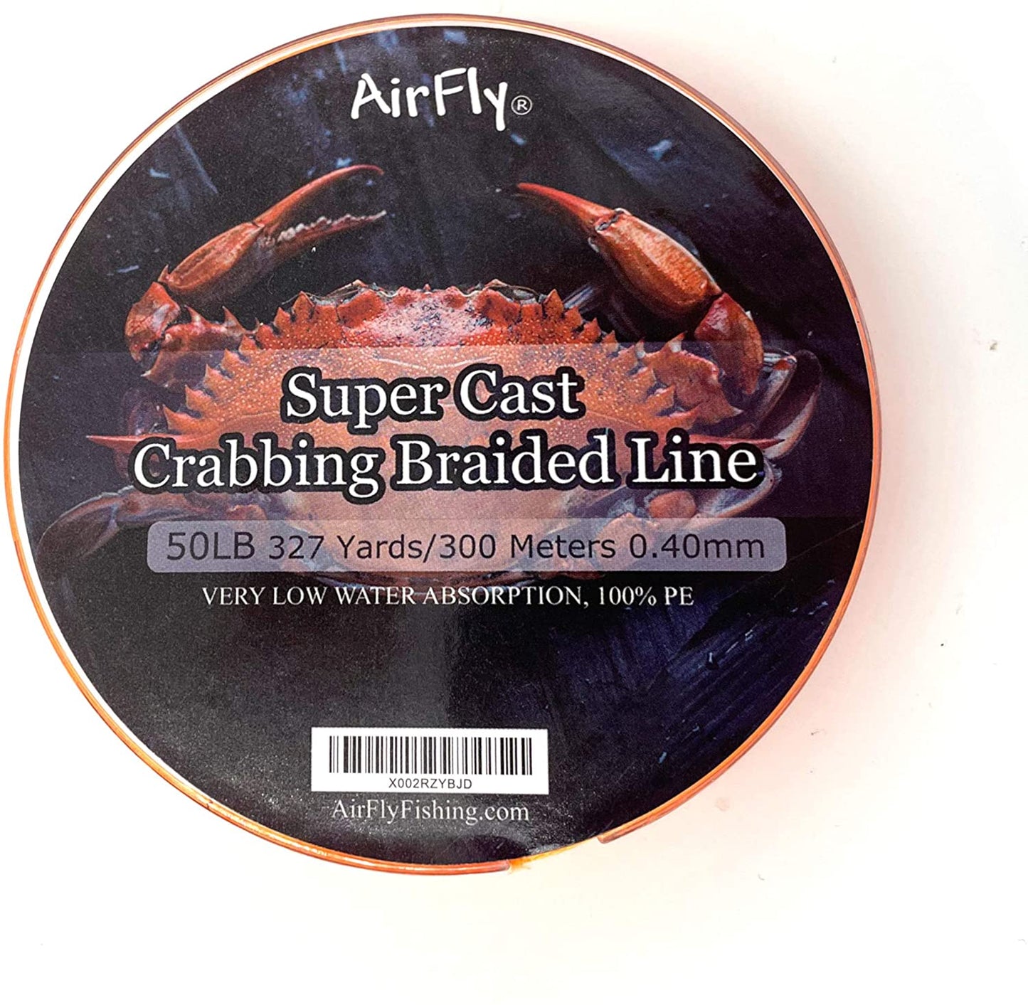 AirFly® Super Cast Crabbing Braided Line 50LB 328 Yards, 300 Meter, Orange