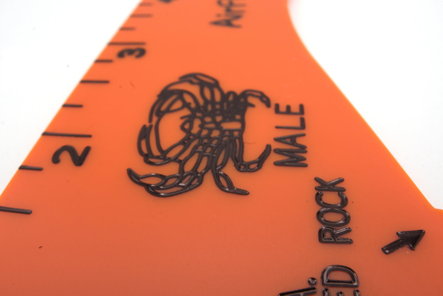 AirFly Dungeness Crab Gauge - Measure for California, Washington & Oregon - Orange