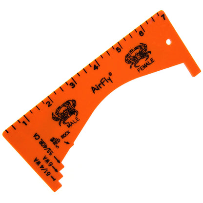 Bulk Sales /// AirFly® Dungeness Crab Gauge - Measure for California, Washington & Oregon (Concave-Black)